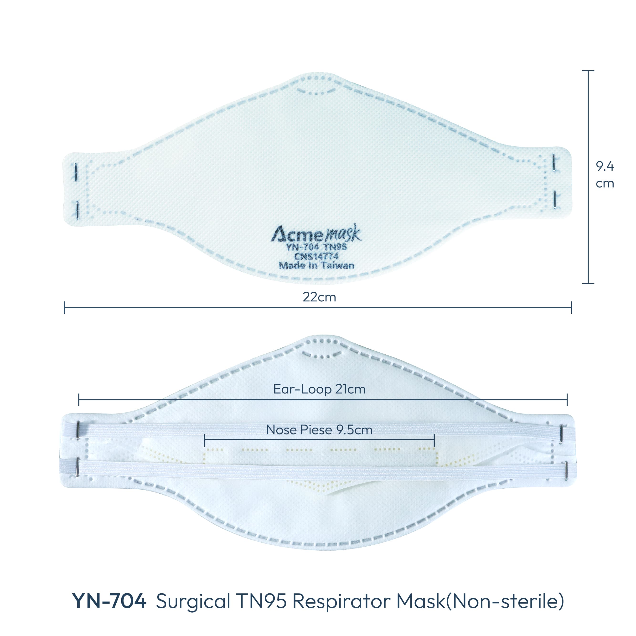 YN-704口罩尺寸